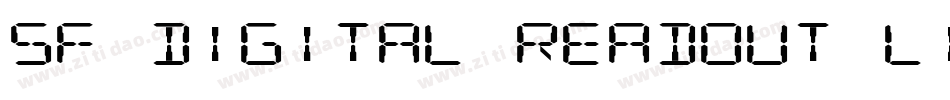SF Digital Readout Light Oblique字体转换